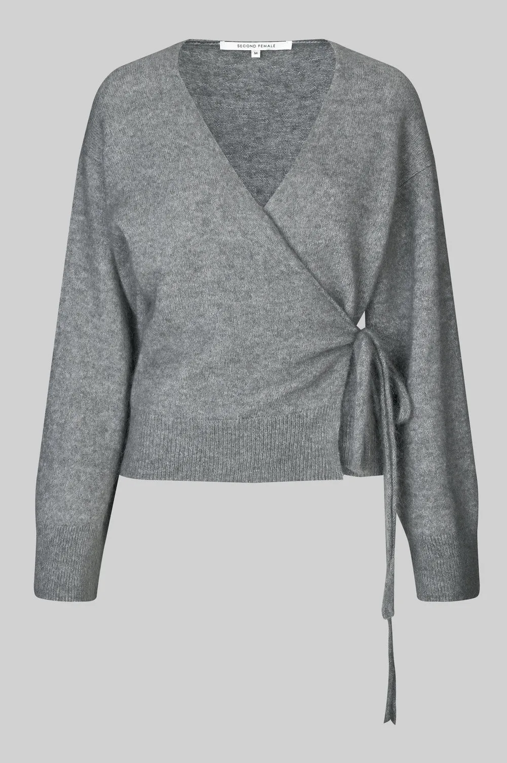 Brook Knit Wrap Cardigan Charcoal Gray