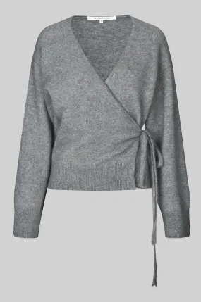 Brook Knit Wrap Cardigan Charcoal Gray