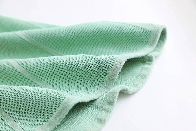 Elegant Mint Knit Blazer Dress