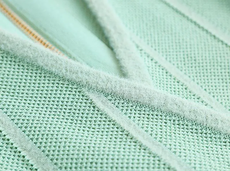 Elegant Mint Knit Blazer Dress