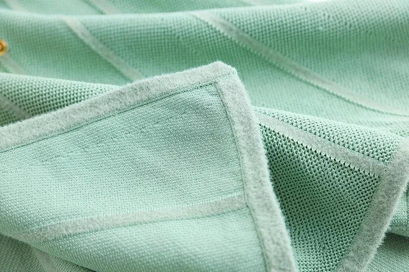 Elegant Mint Knit Blazer Dress