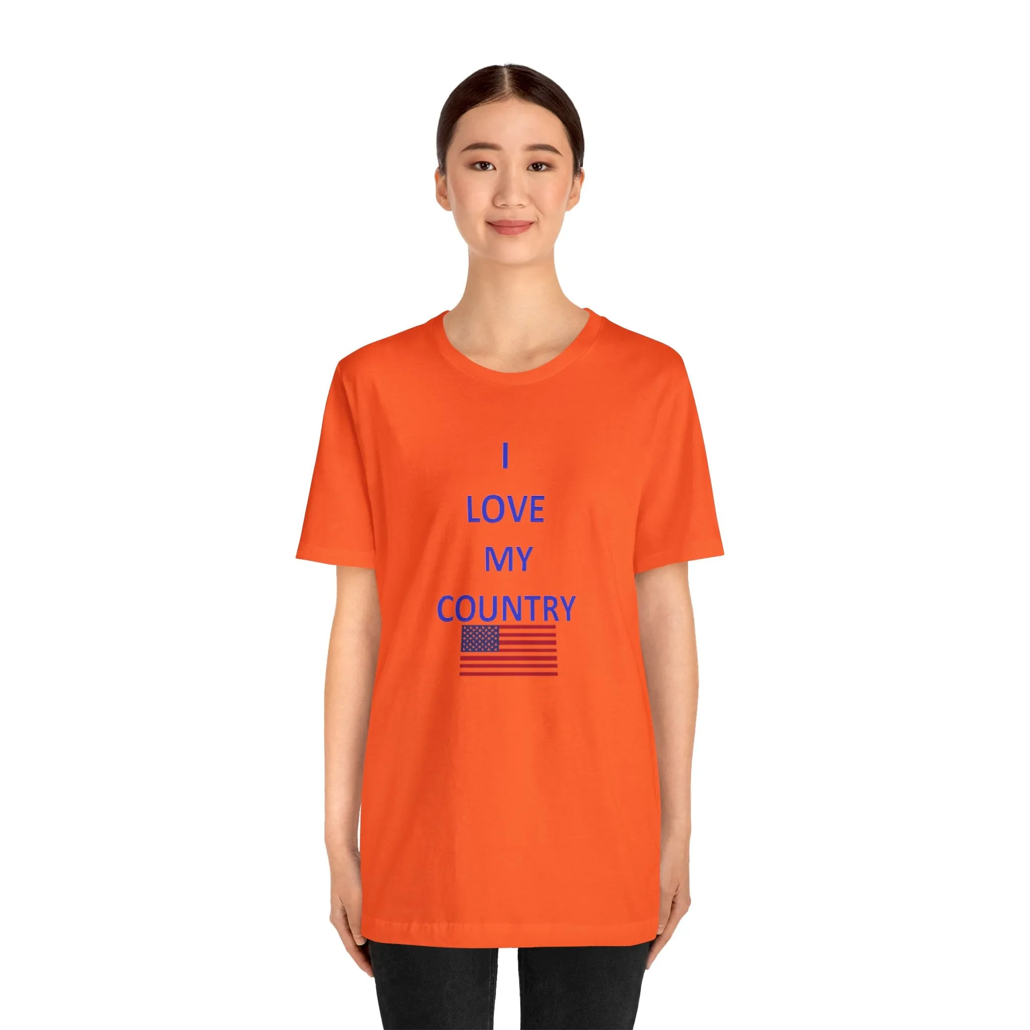 I love My Country USA Unisex Jersey Short Sleeve Tee