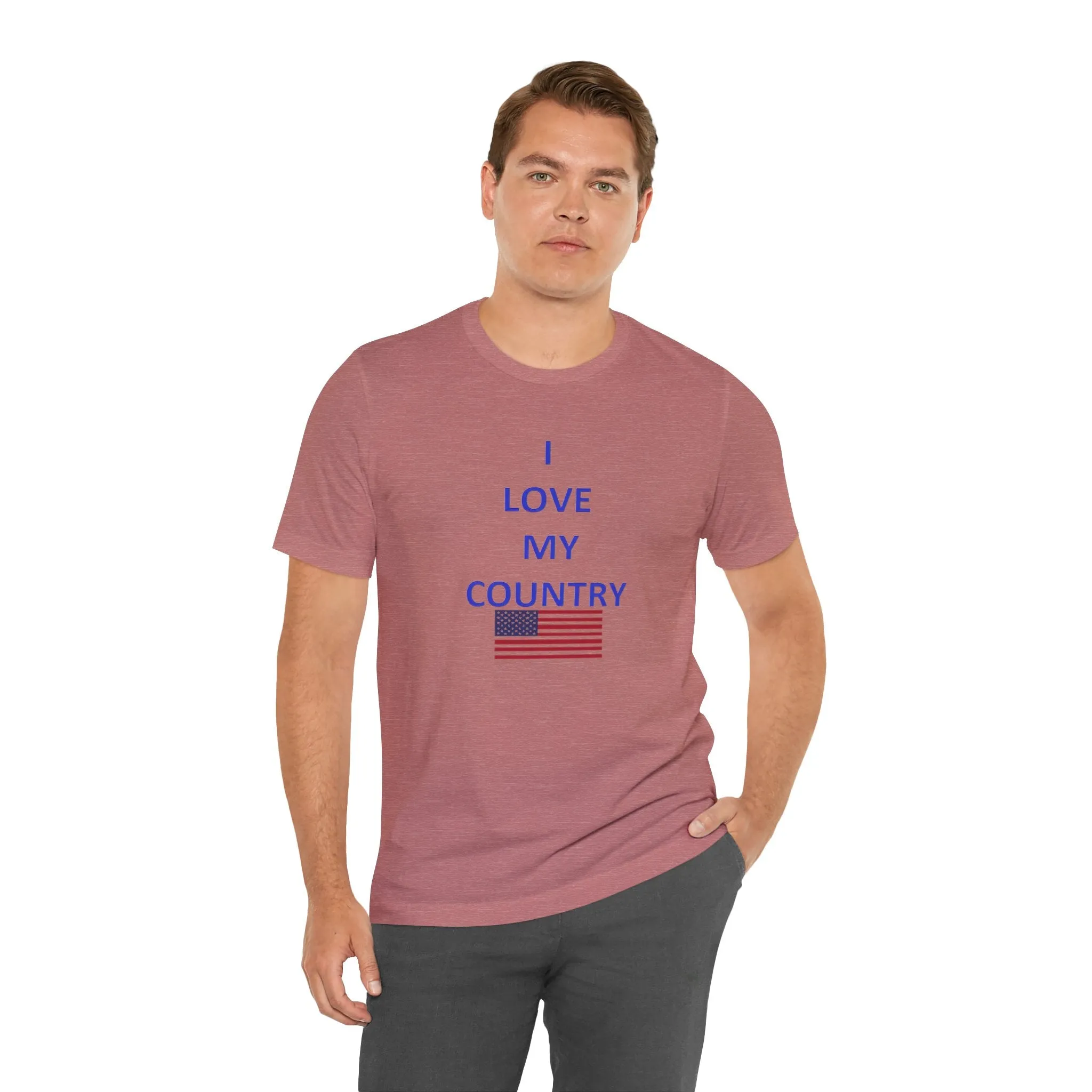 I love My Country USA Unisex Jersey Short Sleeve Tee