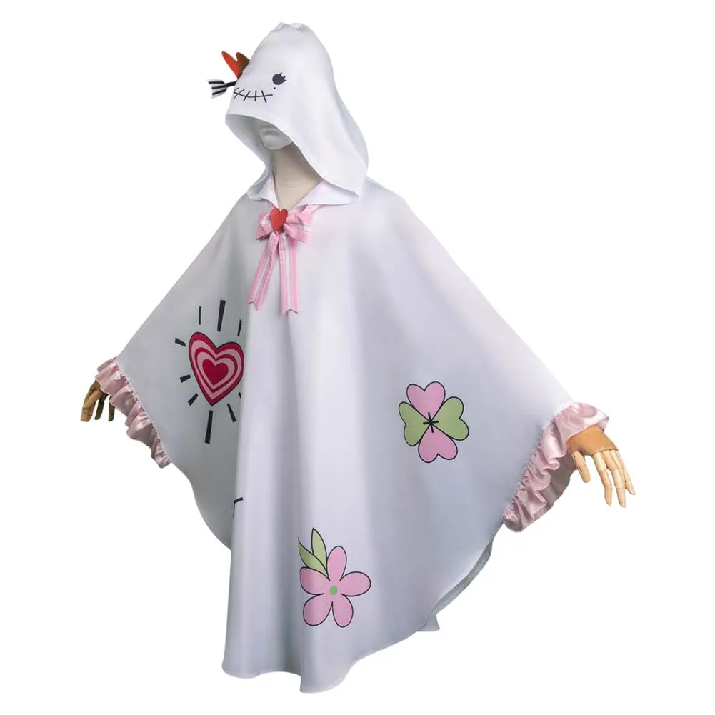 Kanroji Mitsuri White Ghost Hooded Cape Party Carnival Halloween Cosplay Costume