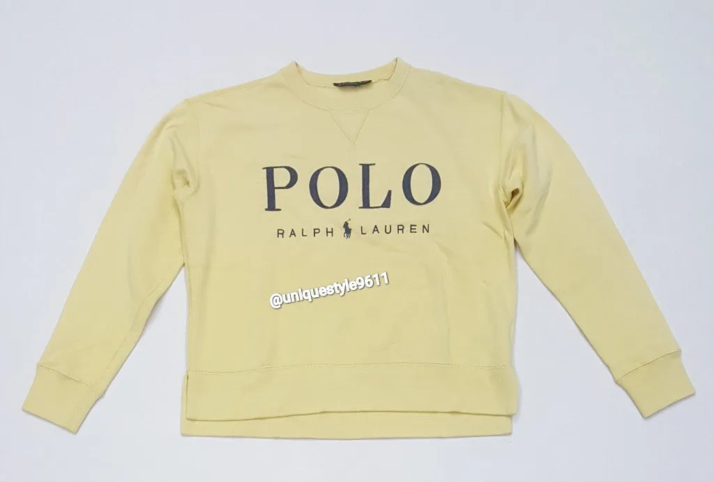 Nwt Polo Ralph Lauren Women's Yellow Polo Ralph Lauren Spellout Sweatshirt
