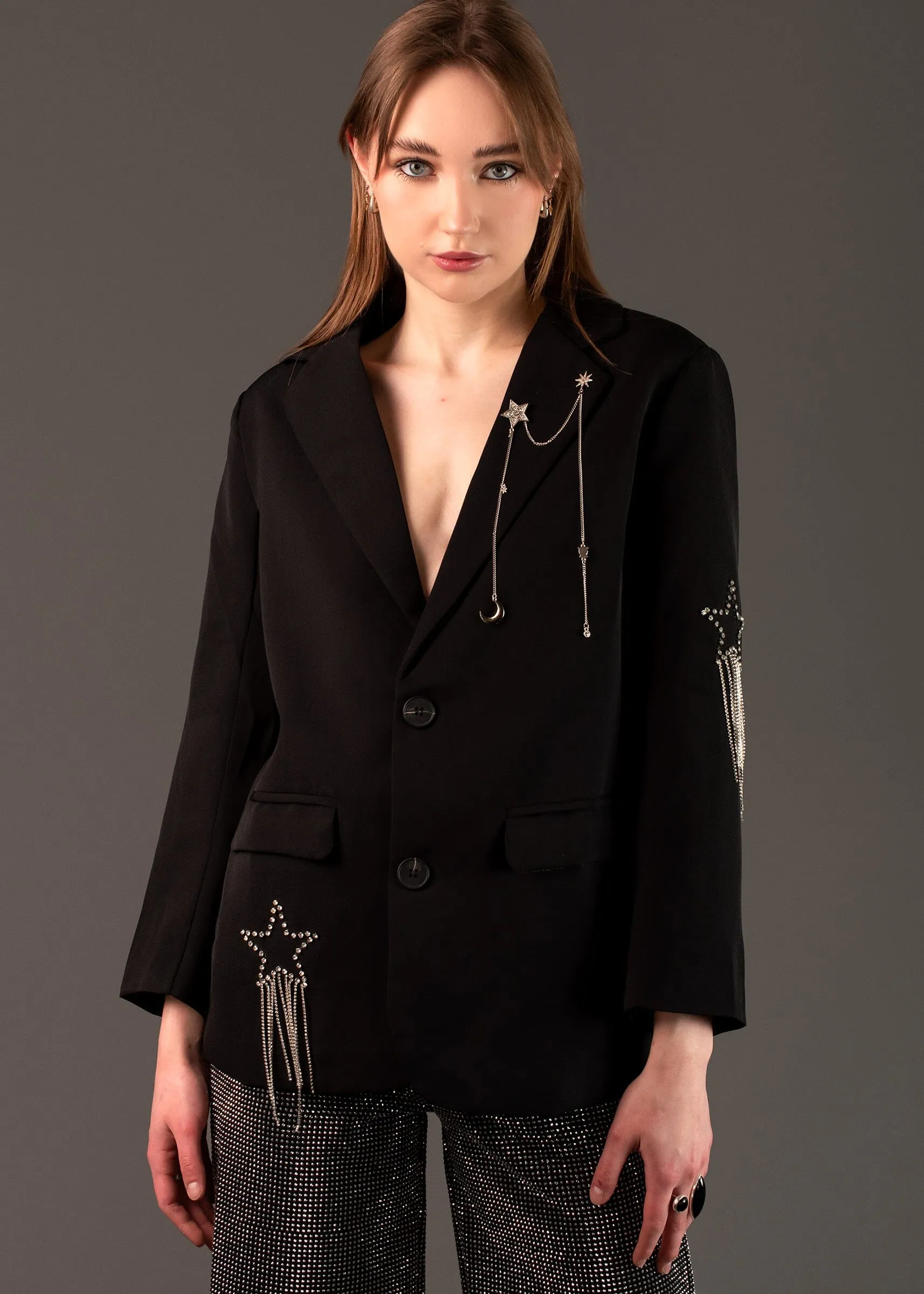 Rhinestone Star Blazer
