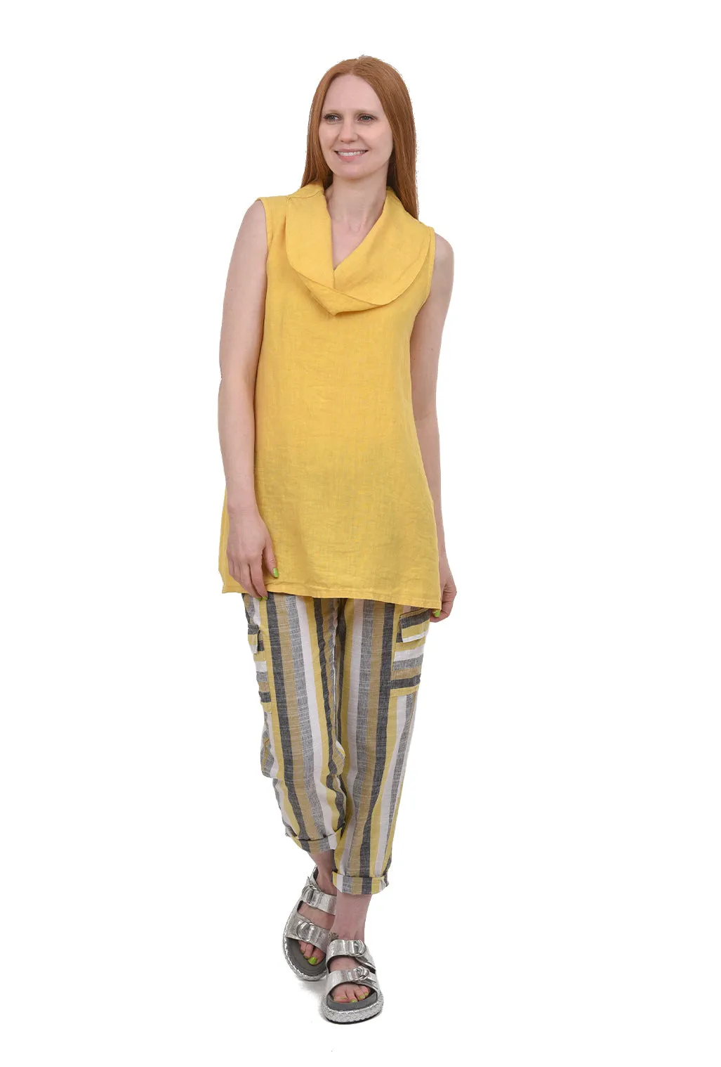Stripe Cargo Pant, Yellow