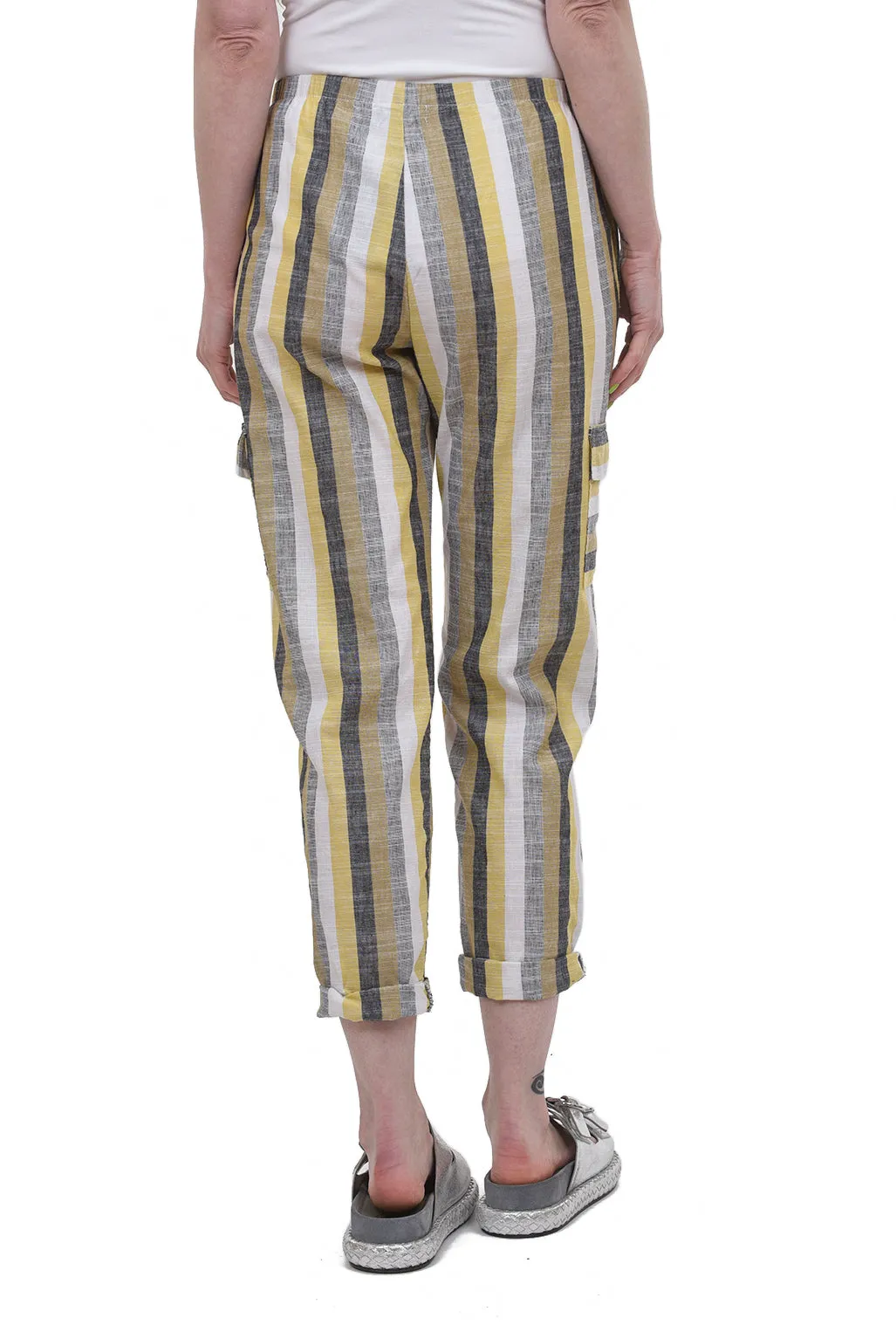 Stripe Cargo Pant, Yellow