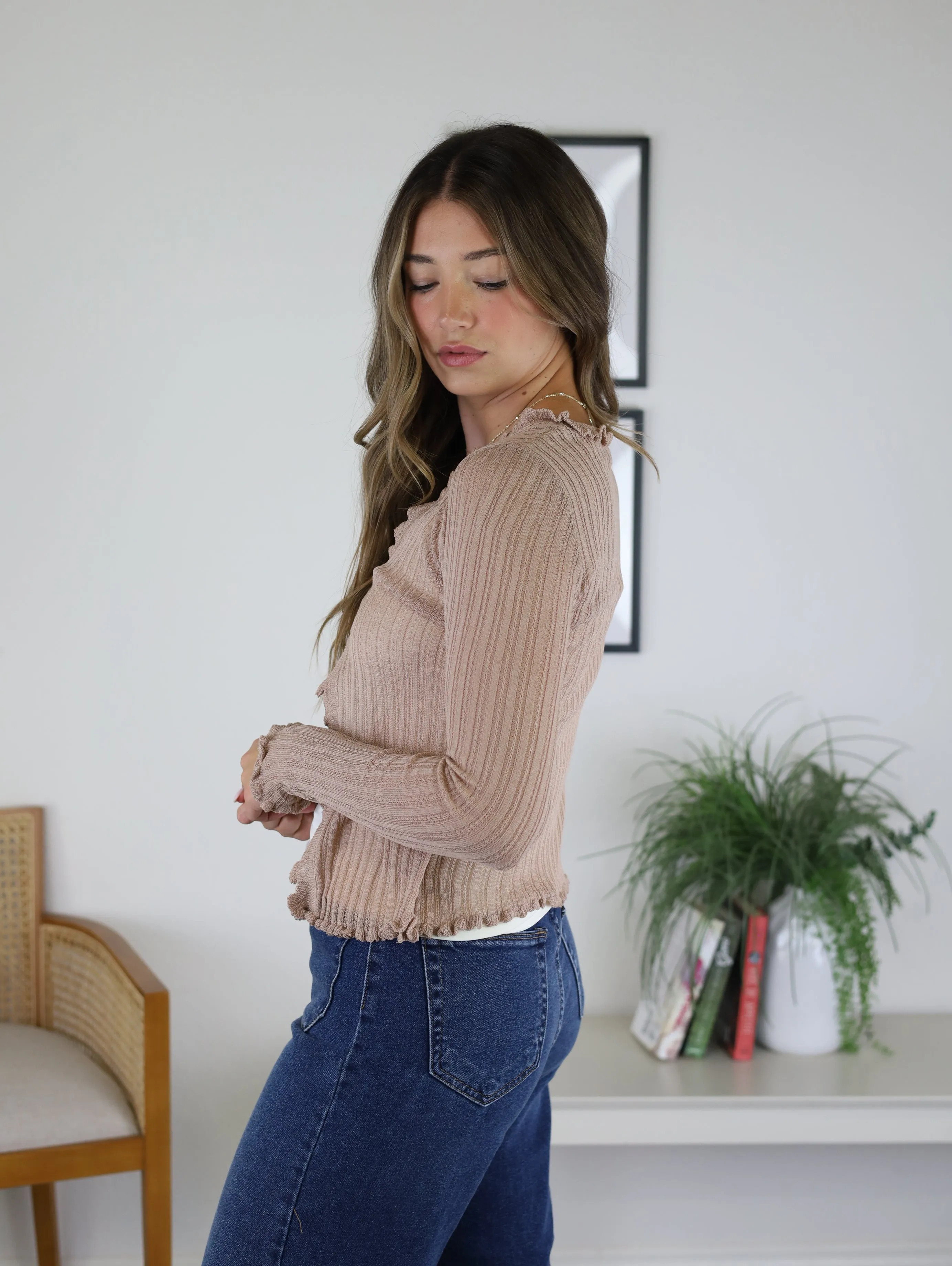 Zoe Tie Knit Cardigan
